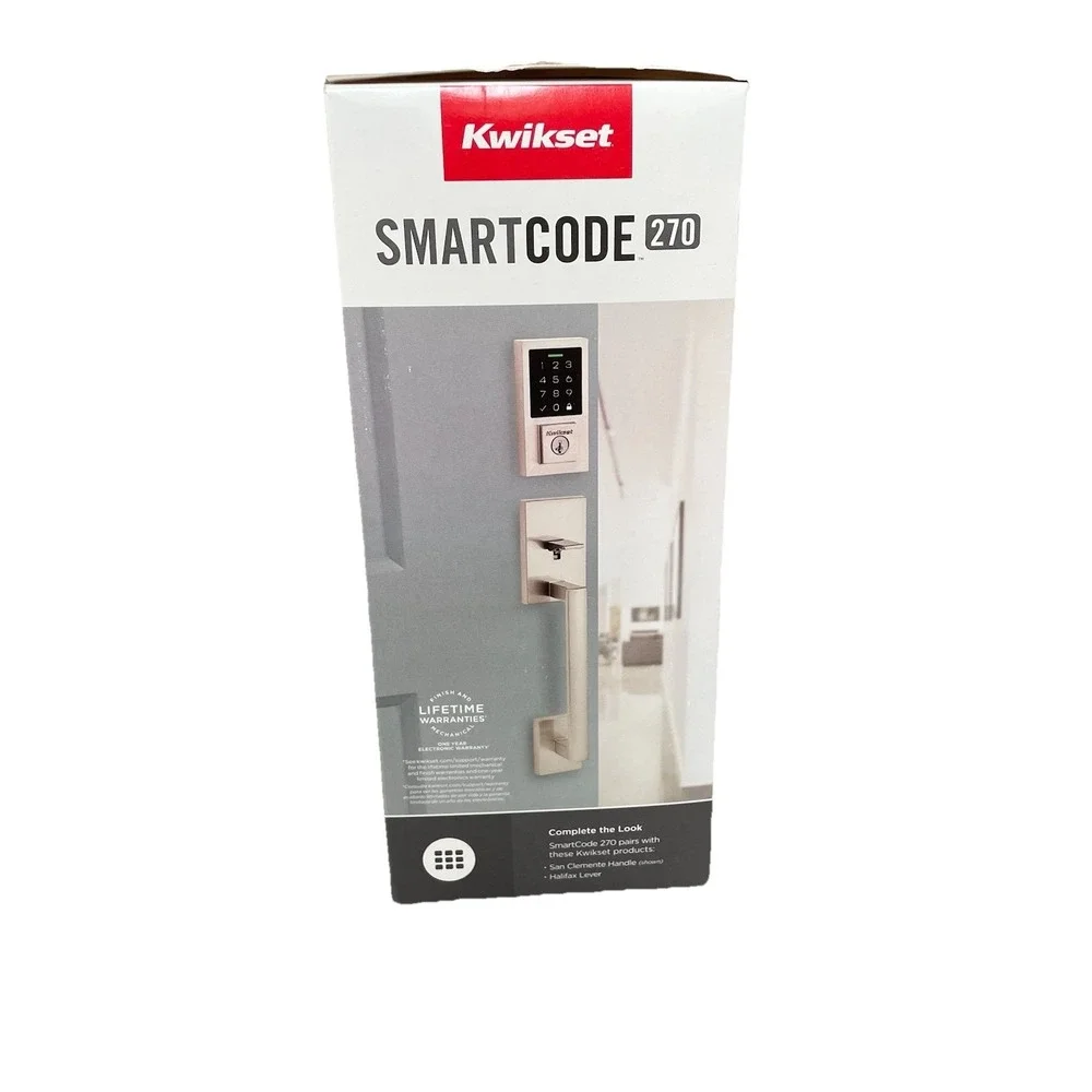 Kwikset SmartCode 270 Touchpad Electronic Deadbolt In Satin Nickel 992700004 NEW